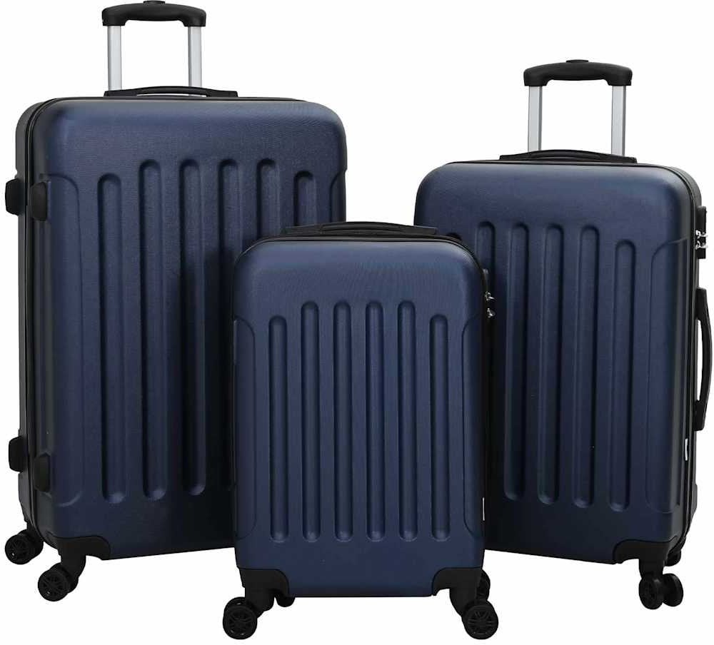 vidaXL Zestaw Walizek Z blokadą 3 pcs granatowy 50 x 31 x 78 cm