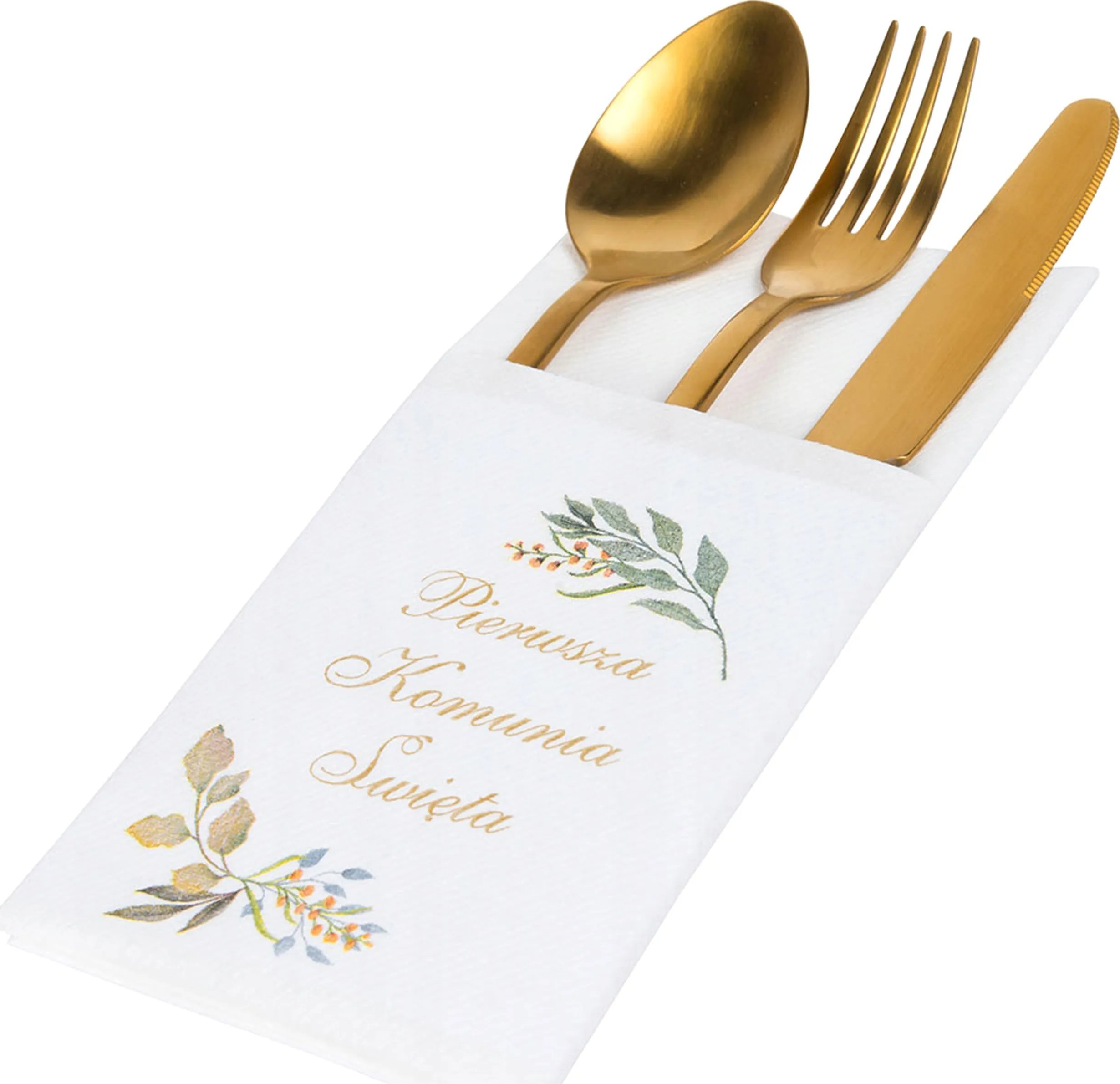 Pokrowce Komunijne Etui Kieszonki Na Sztućce Dekoracje Stołu Komunia Święta