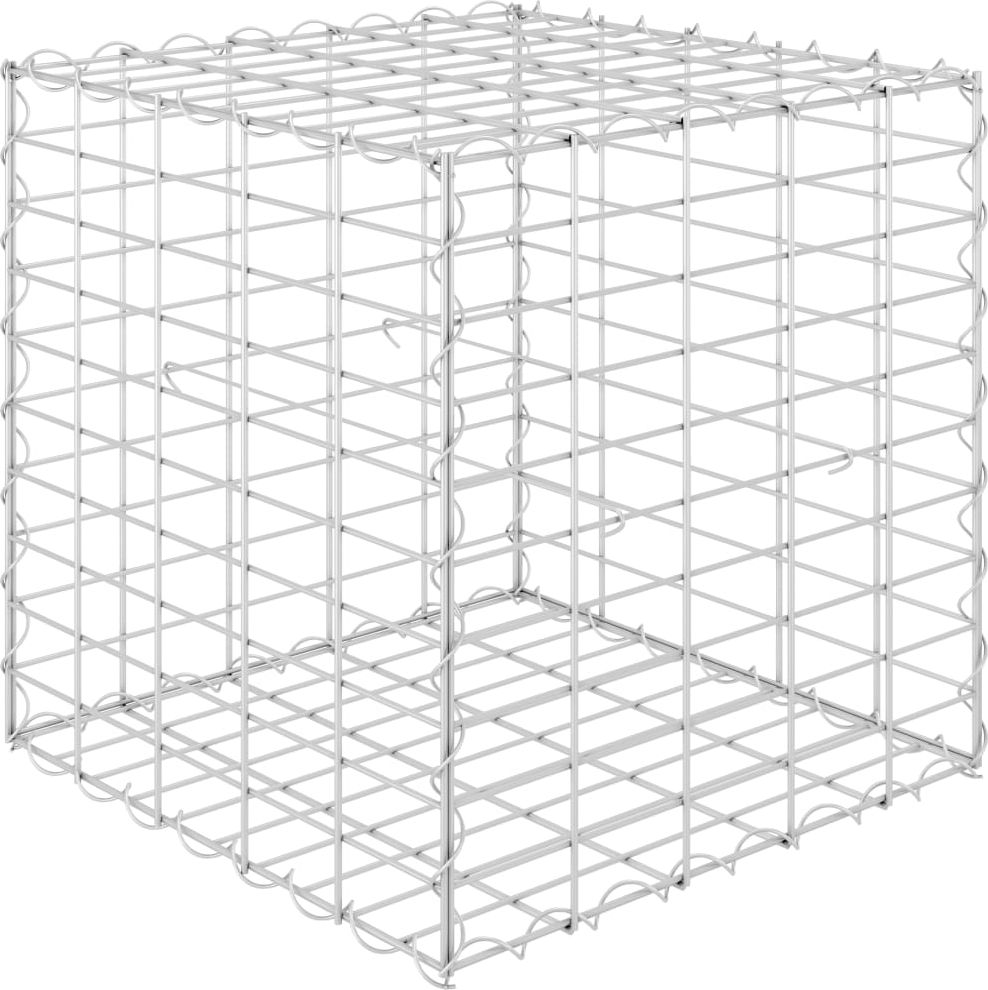 vidaXL Podwyższona donica gabionowa kostka, drut stalowy, 50x50x50 cm