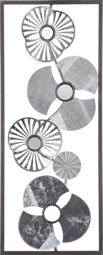 Atmosphera Metalowa ozdoba ścienna kwiaty 25x61 cm