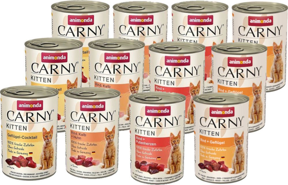 Animonda Cat Carny Kitten mix 4 smaków 12x400g