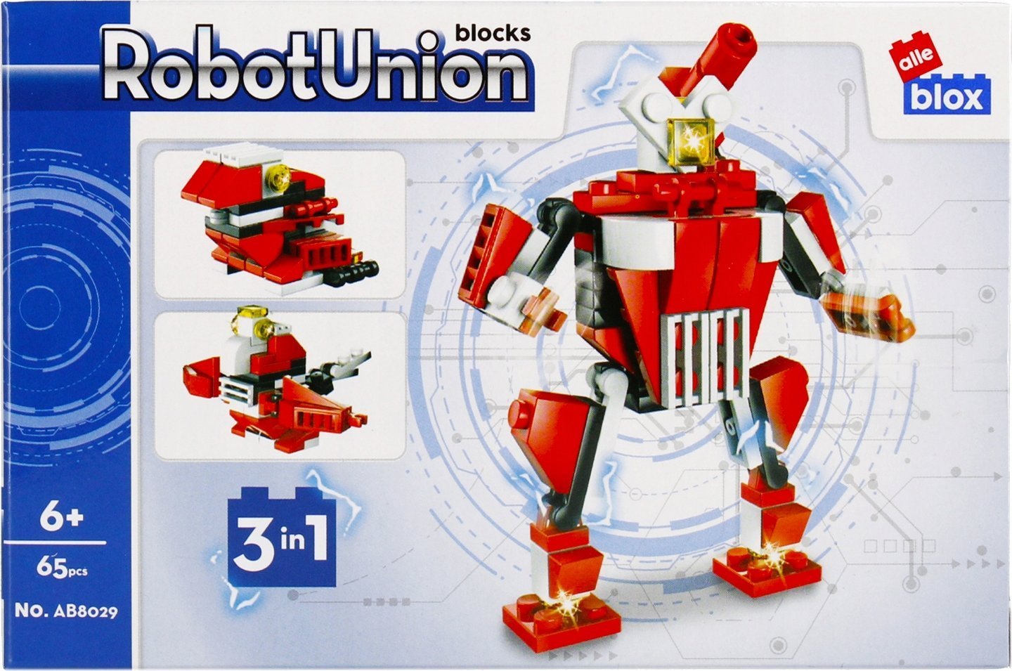ALLEBLOX KLOCKI KONSTR ALLEBLOX ROBOT 65EL 15X10X5 PUD1