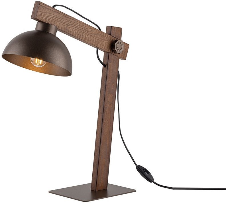Lampka biurkowa TK Lighting brązowa