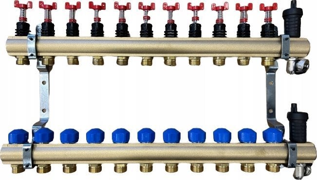 Kisan KRPTp - Rozdzielacz 1" do ogrzewań płaszczyznowych i grzejnikowych z wyjściem 3/4" o standardzie Eurokonus KRPTp 11 [1]