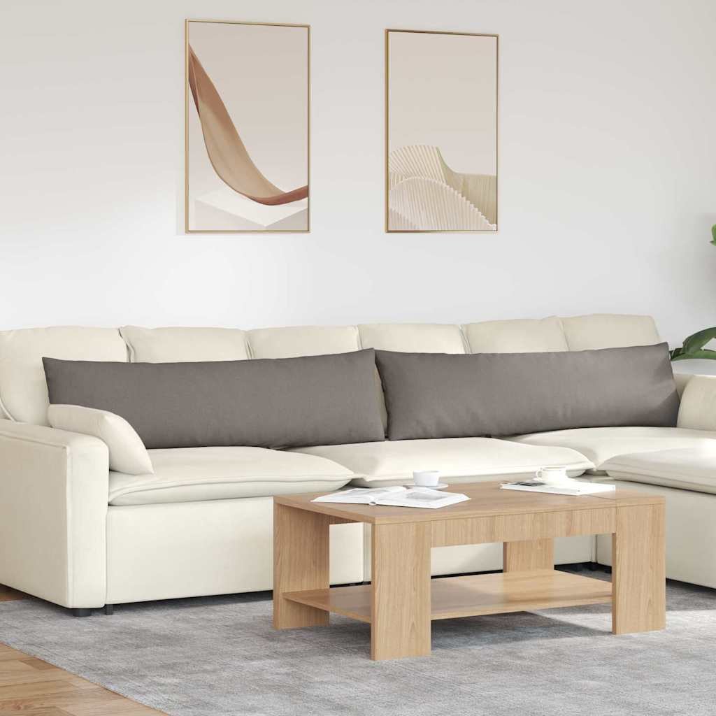 vidaXL Poduszki na sofę 2 pcs Ciemnoszary 145 x 40 cm tkanina