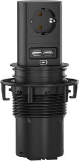 Bachmann BACHMANN ELEVATOR 1xCEE7/3 1xŁadowarka USB 2.0m AEH RAL9005