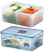 POJEMNIK DO ŻYWNOŚCI CLASSIC HPL-825B 23,2X16,5 CM 2,30 L. (PROSTOKĄTNY, PLASTIKOWY, ZAMYKANY HERM., DZIELONY NA DWA)