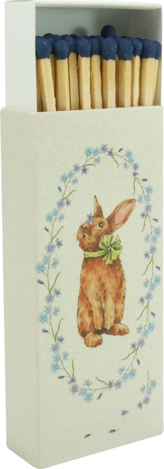 Zapałki Zając z zieloną kokardą