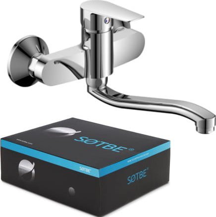 Bateria umywalkowa Sotbe Mardola ścienna chrom (MAR-SKW-20201755)