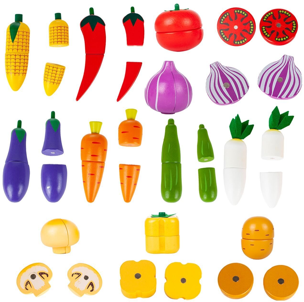 Drewniany Koszyk z Warzywami do Krojenia