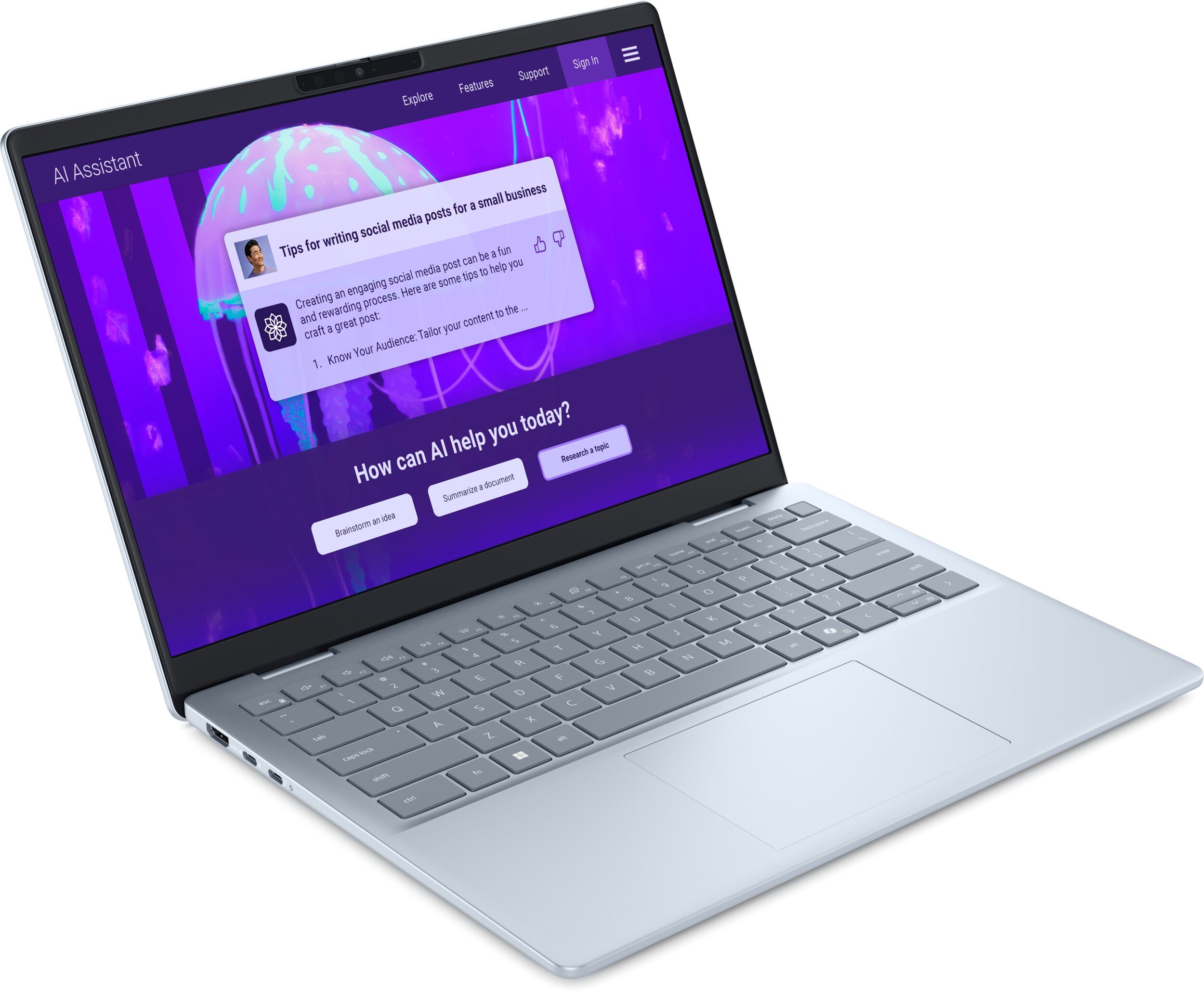 Dell Plus 14 DB1425 | Ice Blue | 14 " | 2.5K | 2560 x 1600 pixels | Intel Core Ultra 9 | 288V | 32 GB | LPDDR5X | Solid-state drive capacity 1000 GB |