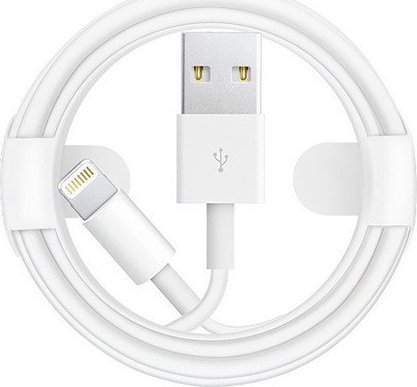 Kabel USB USB-A - Lightning 1 m Biały (28011)
