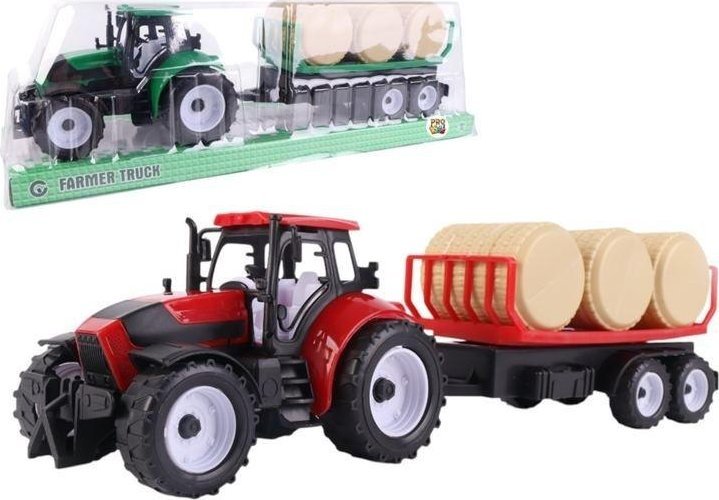 Pro Kids Traktor z przyczepą i belami mix