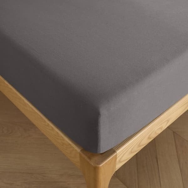 FITTED SHEET SATEEN 140X200+25 GREY