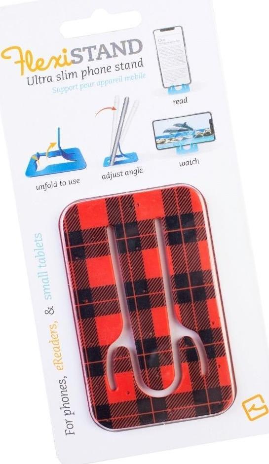 Podstawka Thinking Gifts FlexiStand podstawka pod telefon - Red Tartan