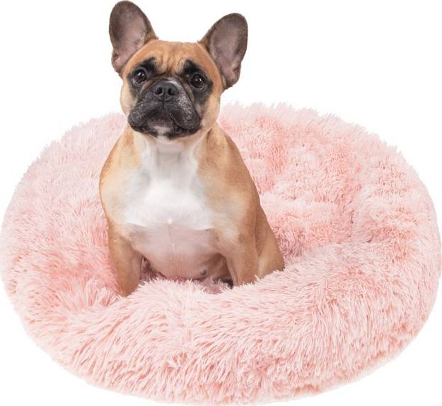 Springos Legowisko dla psa 80cm, pluszowe posłanie dla kota brudny róż UNIWERSALNY