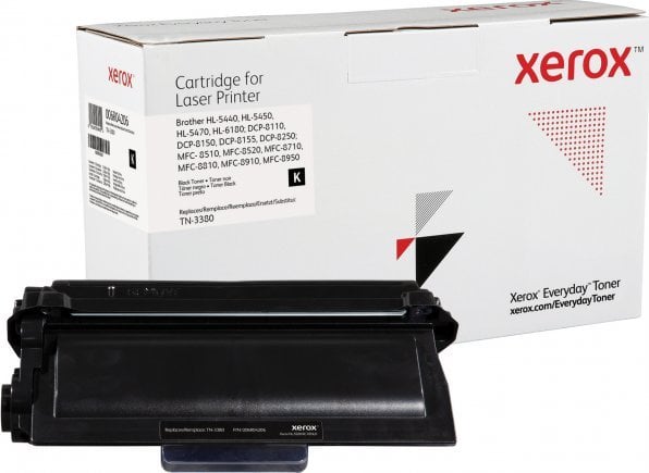 Toner Xerox TON Everyday Toner Black cartridge equivalent to Brother TN-3380 for use in: Brother HL-5440, HL-5450, HL-5470, HL-6180 DCP-8110, DCP-8150