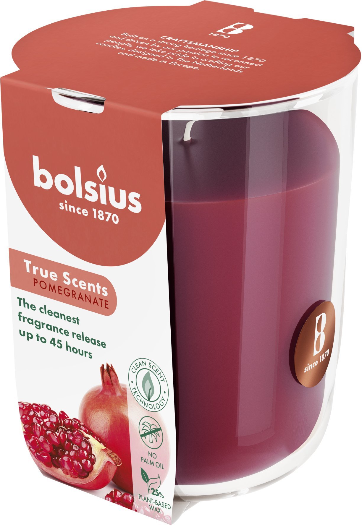 Bolsius Świeca aromatyczna szklana granatowa True Scents O97x85mm 8717847190642 8717847190642 (8717847190642)