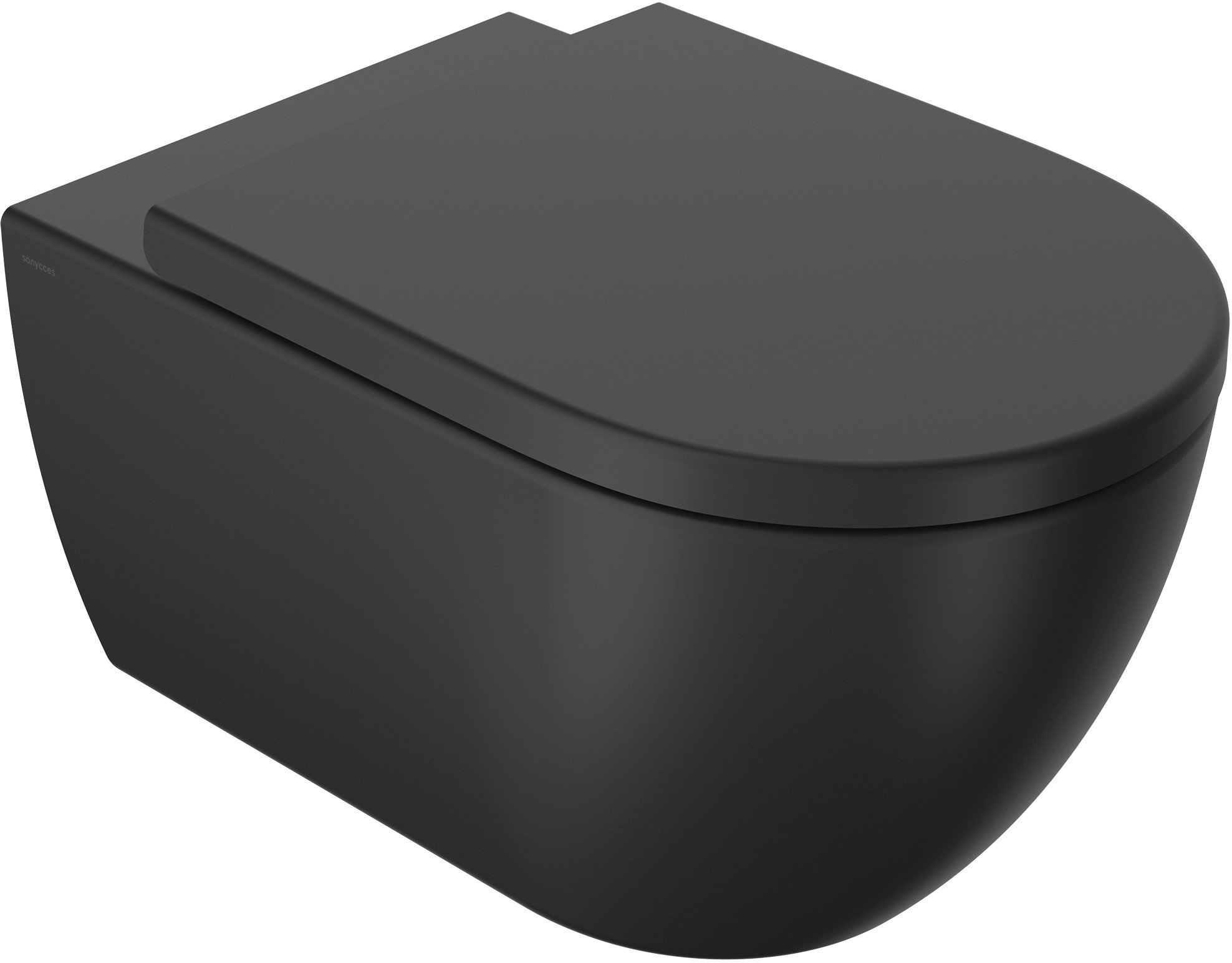 TOILET ARC WALL HUNG BLACK MATT