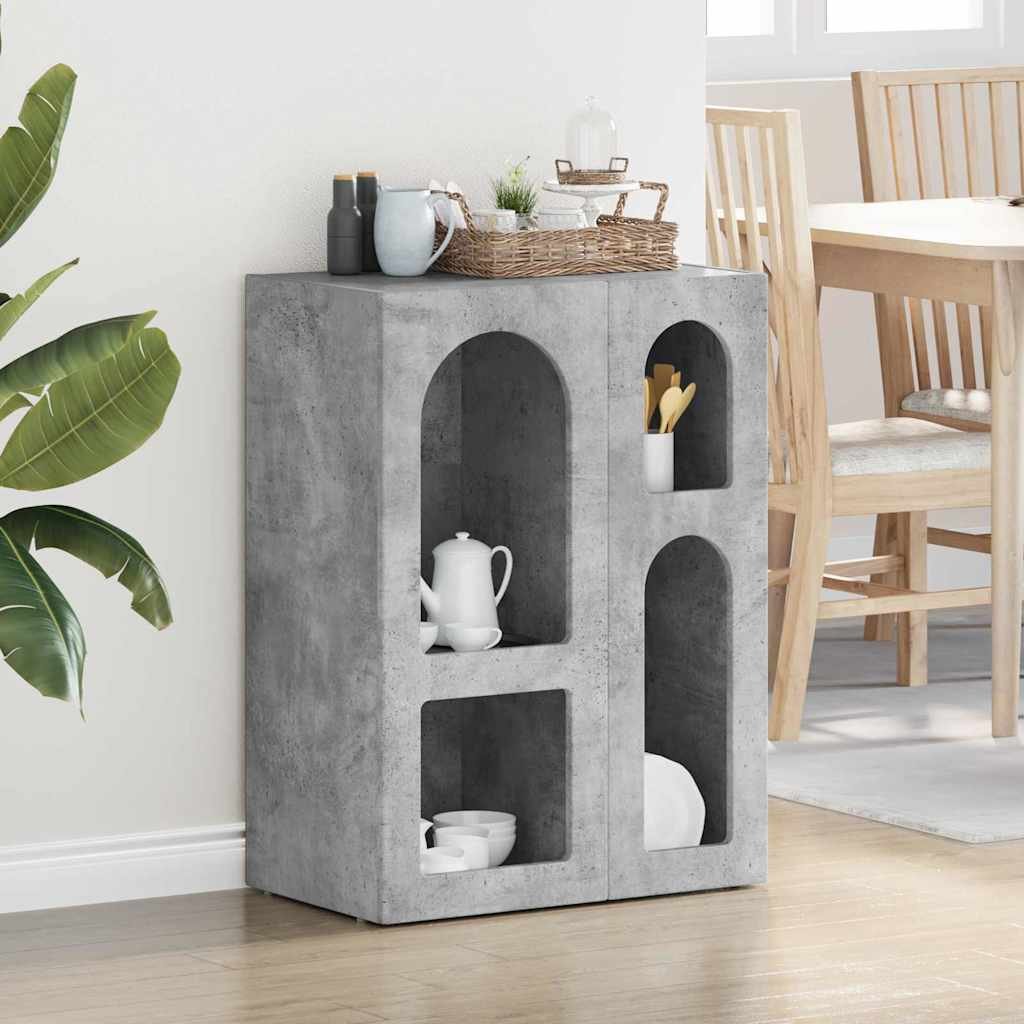 vidaXL Bufet Betonowy szary 59 x 35 x 80.5 cm Materiał z drewna pochodzenia