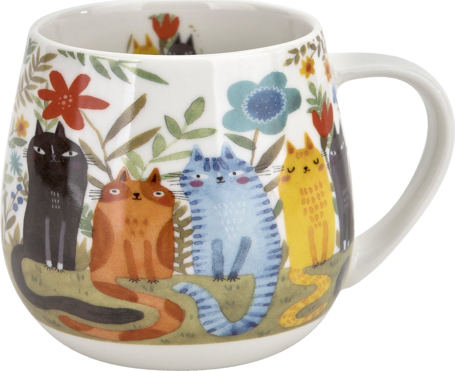 Kubek baryłka 430 ml Koty ogrodowe
