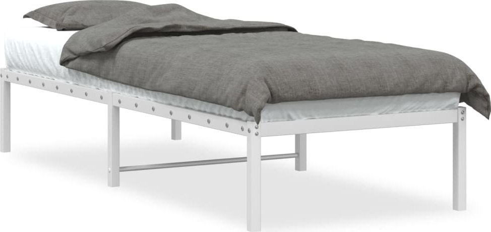 Metalowa rama łóżka, biała, 80x200 cm