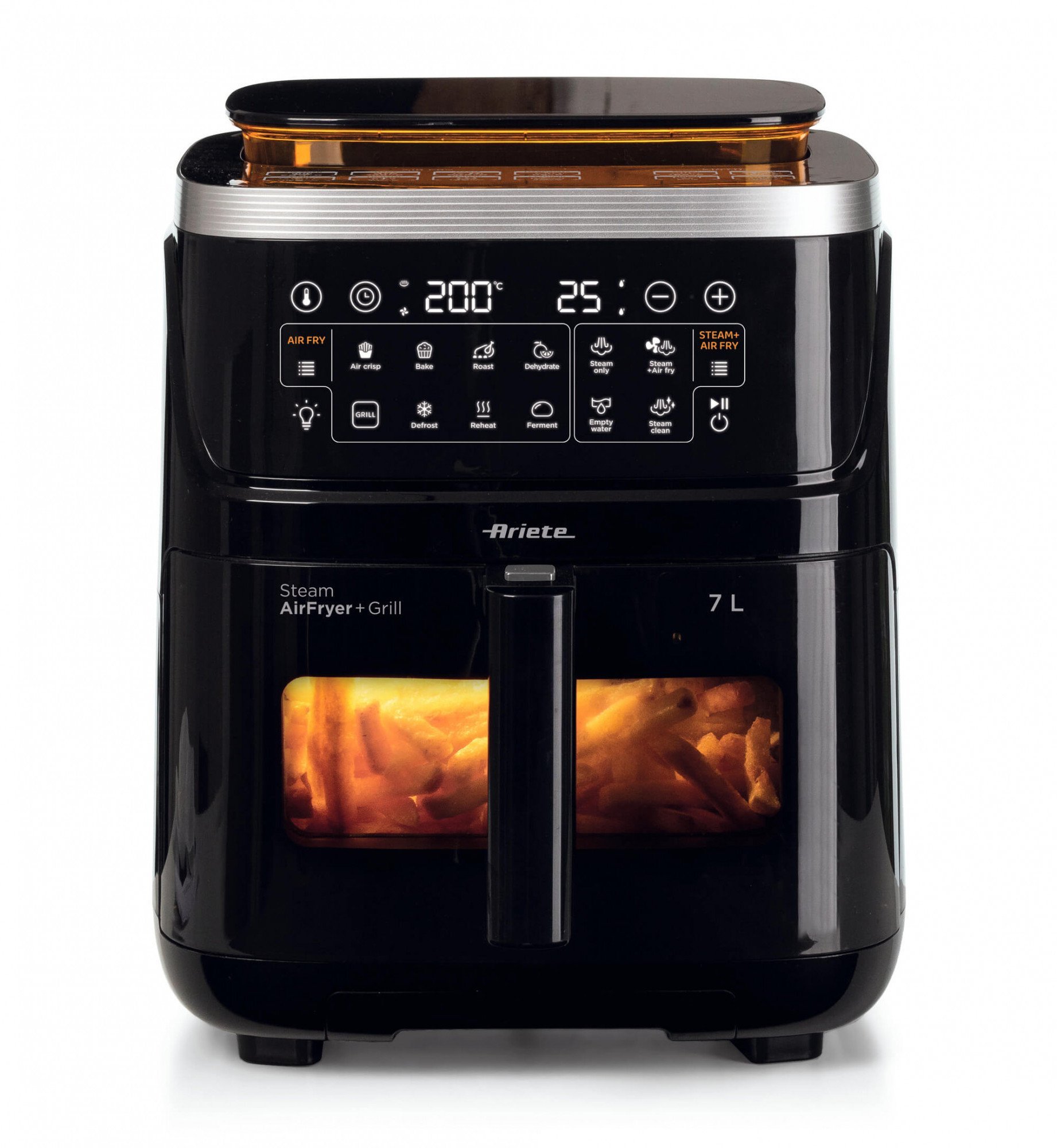 Ariete 4636/00 Pojedyńczy 7 l Autonomiczny 1700 W Frytkownica na gorące powietrze Czarny