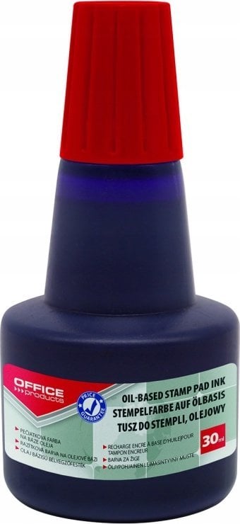 Office Products Tusz olejowy do pieczątek metalowych OFFICE PRODUCTS, 30ml, czerwony