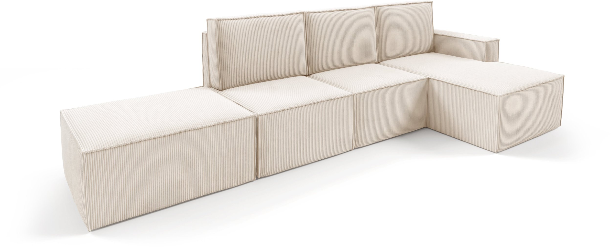 Narożnik PORTO + PUFA Modułowy Sztruks poso 105