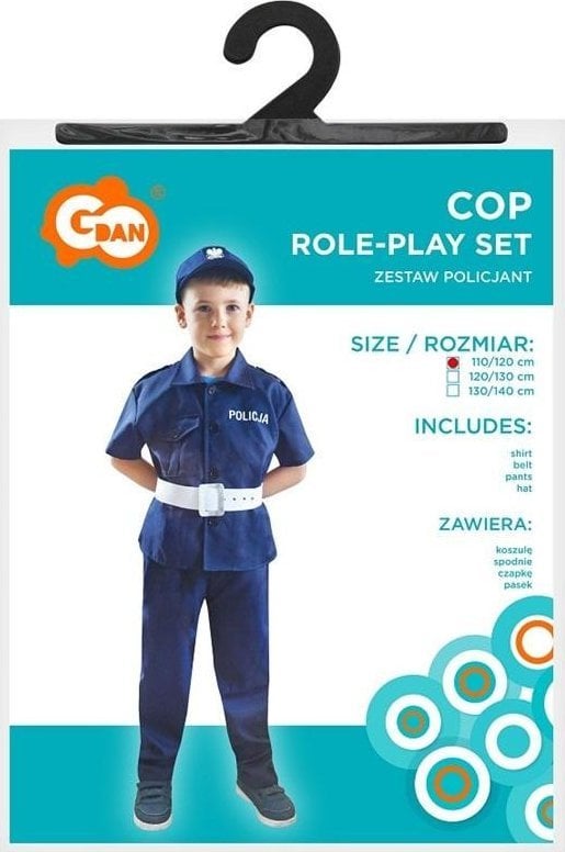 GoDan Strój policjanta rozm. 110/120cm