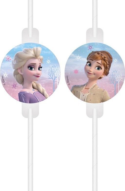 Rurki papierowe z medalionem Frozen 2 4szt