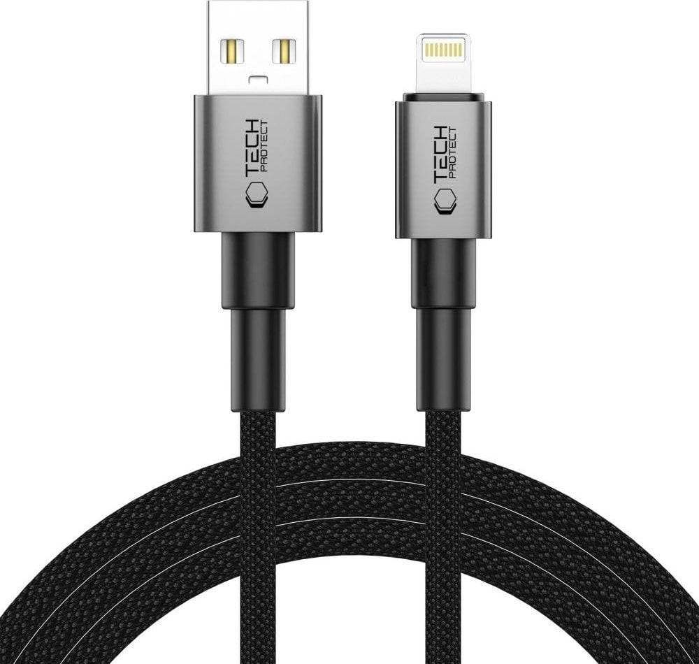 Kabel USB Tech-Protect USB-A - Lightning 2 m Szary (5906302380862)