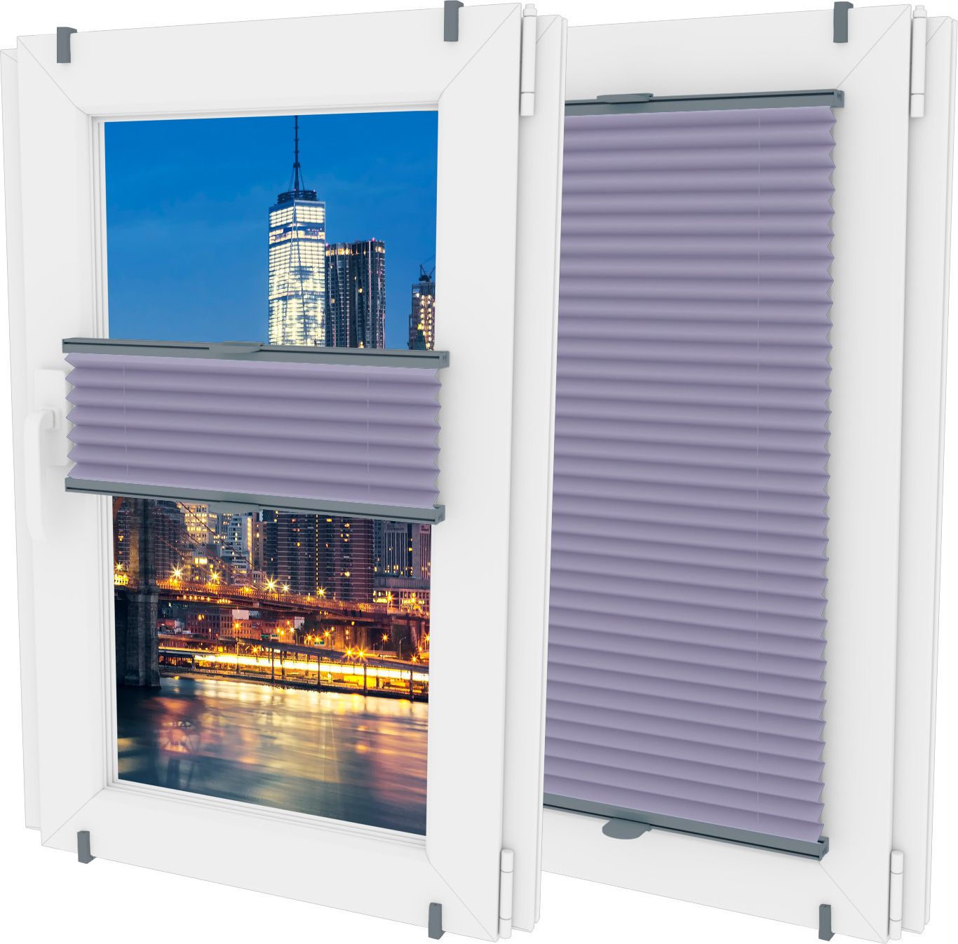 Oslonaokna 'Roleta plisowana plisa wysokość do 220cm kolor Jasnofioletowy'