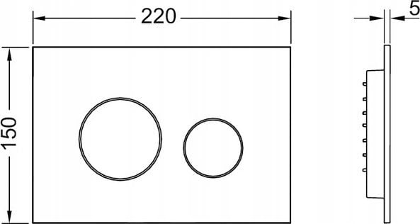 Przycisk spłukujący Tece TECEloop - przycisk spłukujący do WC z tworzywa, biały przyciski chrom połysk
