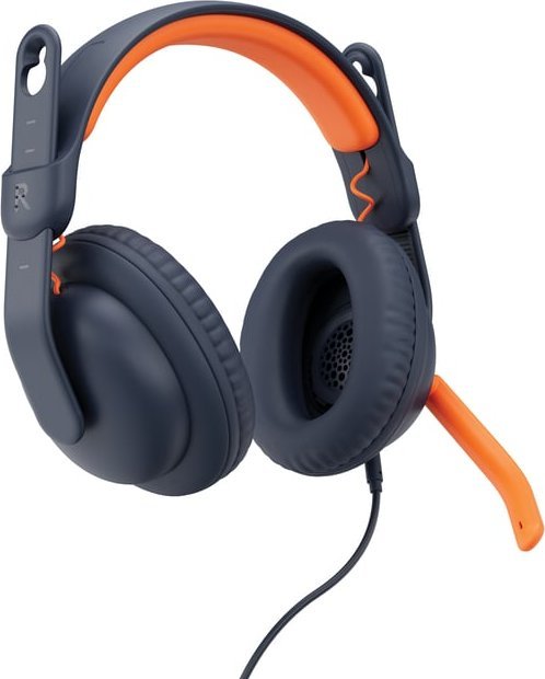 Słuchawki Logitech Logitech Zone Learn Over Ear USB-C, Wired, Education, 192 g, Headset, Blue, Orange
