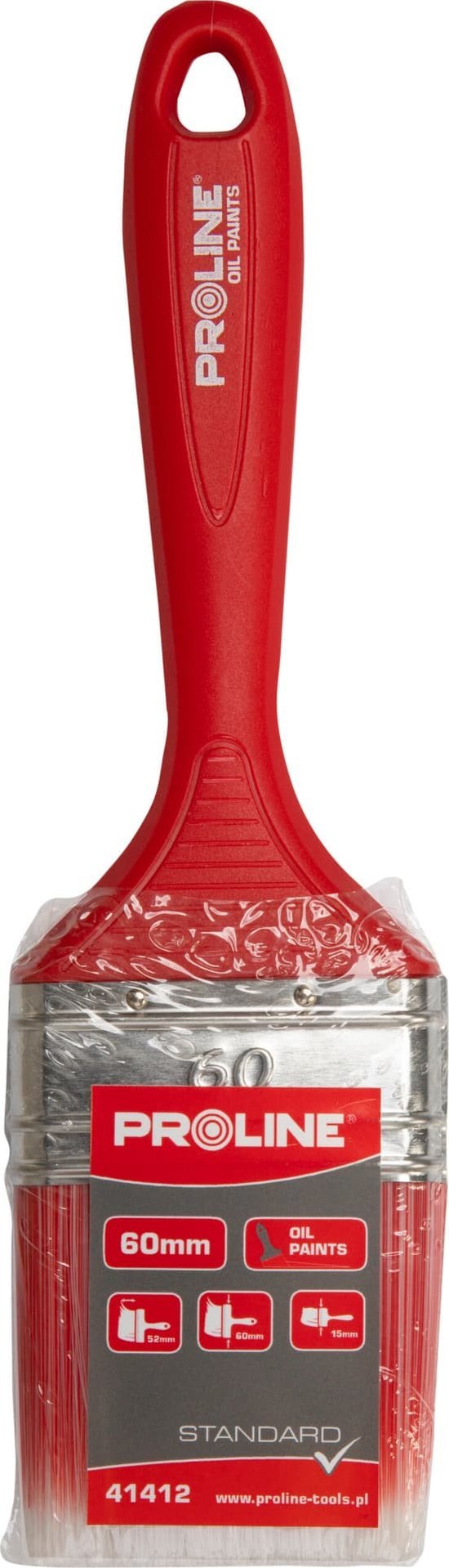 Pro-Line Pędzel płaski standard 30mm,rączka plastik,olej,proline