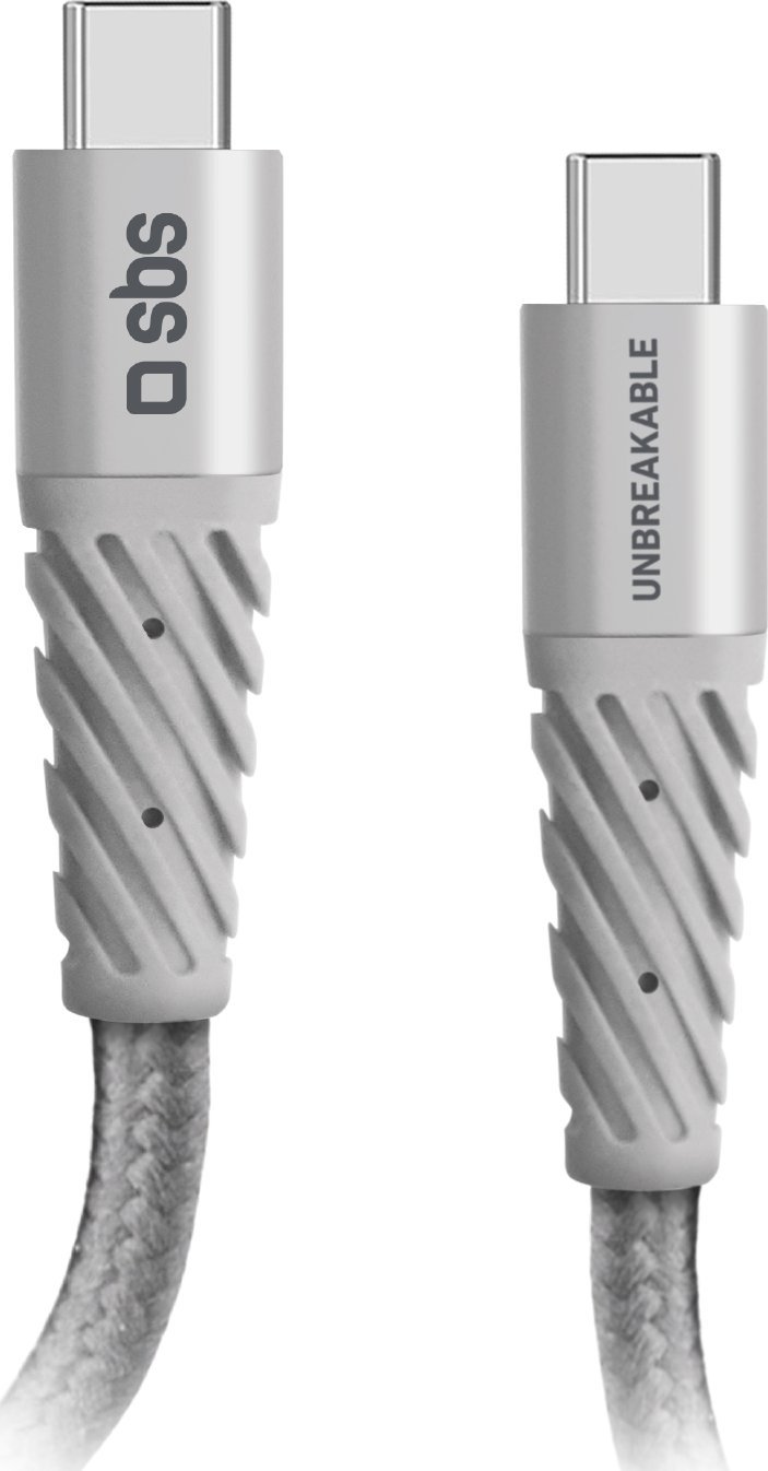 Kabel USB SBS Mobile USB-C - USB-C 1.5 m Srebrny (TECABLEUNRELTCCK)