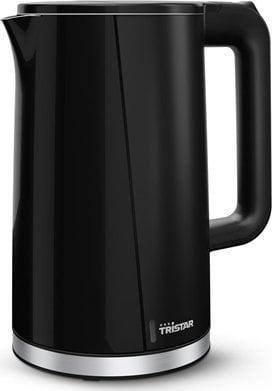 Tristar Double Walled Kettle | WK-3407 | Electric | 2200 W | 1.7 L | Plastic | 360° rotational base | Black