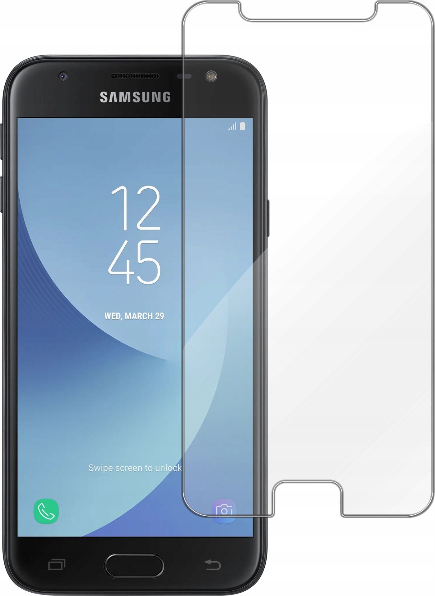 etumi Szkło Hartowane Do Samsung Galaxy J3 2017 | Szybka Szkiełko Ochronne Na Ekran Twarde Płaskie Przód / Ochrona Matrycy Telefonu Glas0103