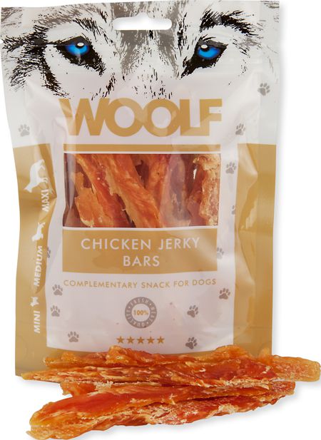 WOOLF WOOLF 100g CHICKEN JERKY BARS