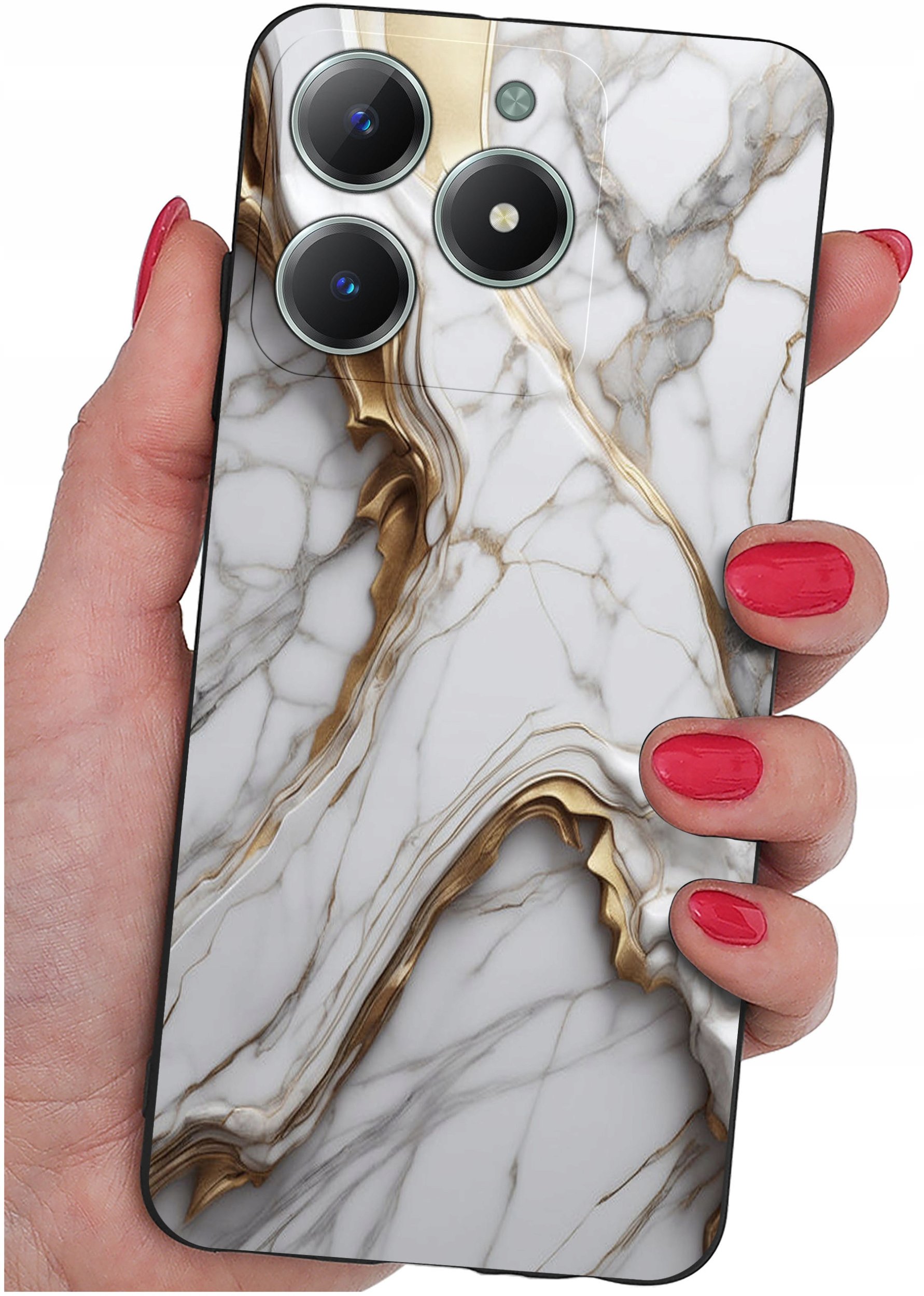 Etui do Realme C61 | C63 WZORY |SILIKONOWE MATT CASE + SZKŁO 9H