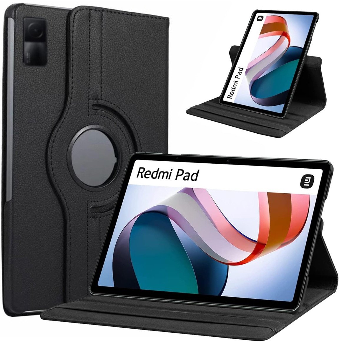 Etui z klapką Supero Rotating do Xiaomi Redmi Pad SE, czarne