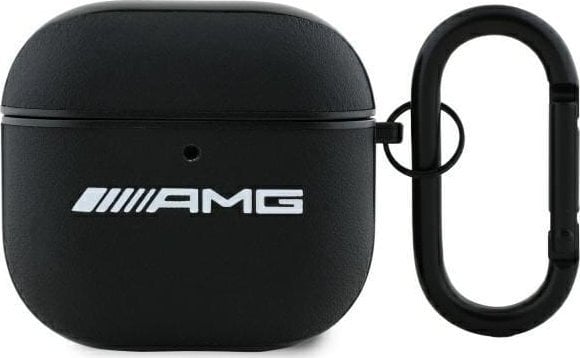 AMG AMA4SLWK AirPods 4 cover czarny/black Leather White Logo