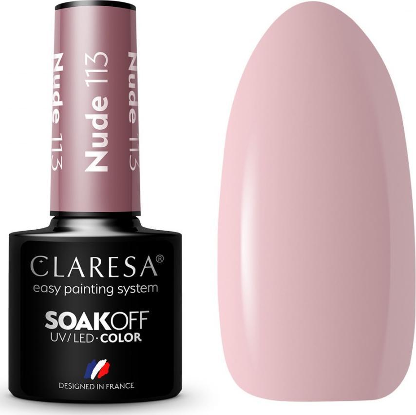 Claresa CLARESA Lakier hybrydowy NUDE 113 -5g
