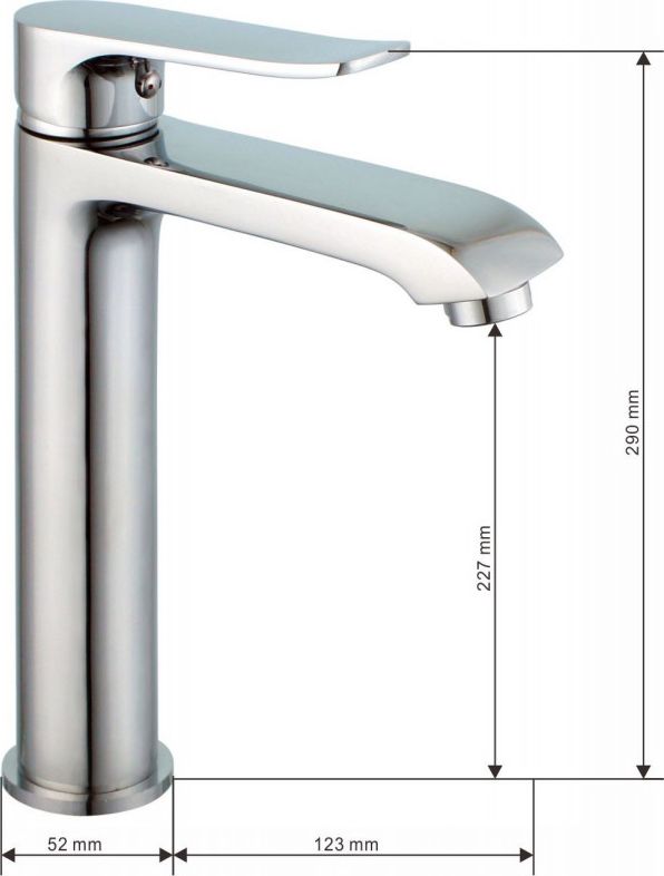 Bateria umywalkowa Mexen Pecos stojąca chrom