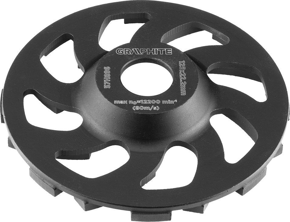 Graphite Tarcza diamentowa (Tarcza diamentowa szlifierska 125 x 22.2 x 5 mm, heavy duty)