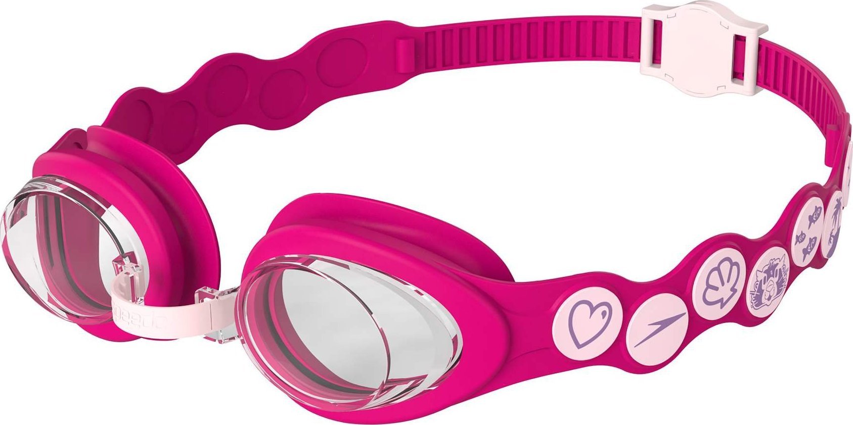 Speedo Okulary Pływackie Junior Sea Squad Pink/White