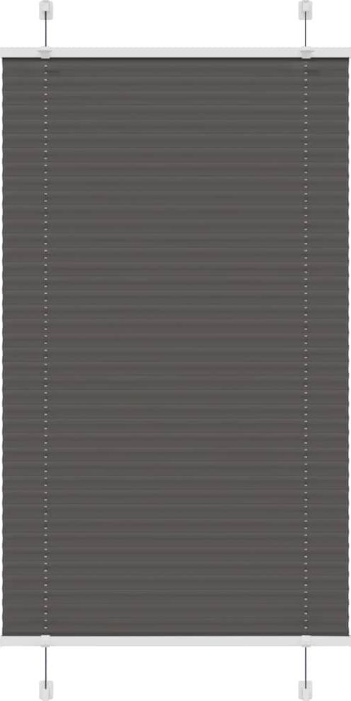 vidaXL Roleta plisowana czarna 75x100 cm Szerokość tkaniny 74,4 cm