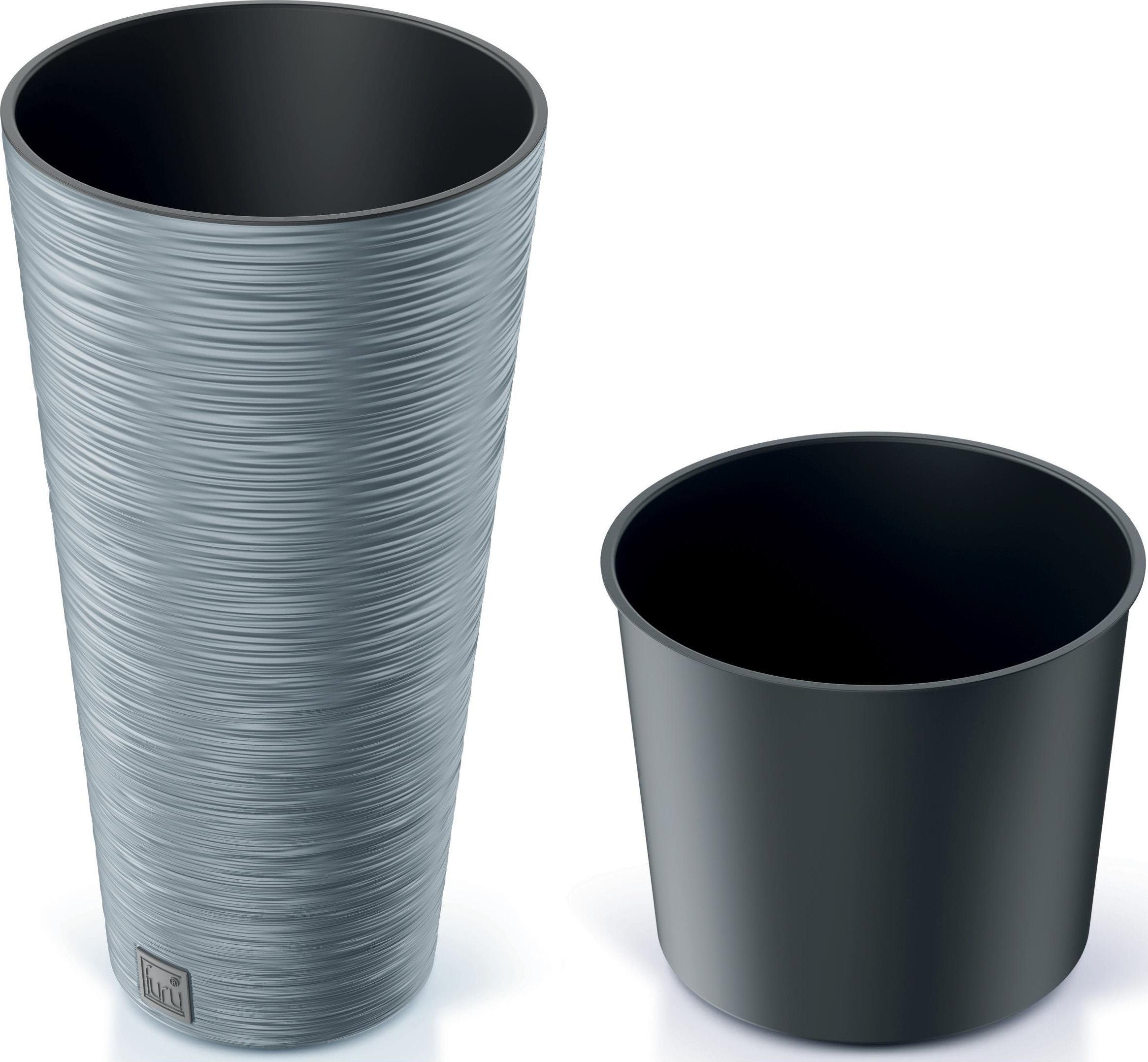 Prosperplast Doniczka okrągła Furu Slim DFRH300 Donica + wkład dystansowy