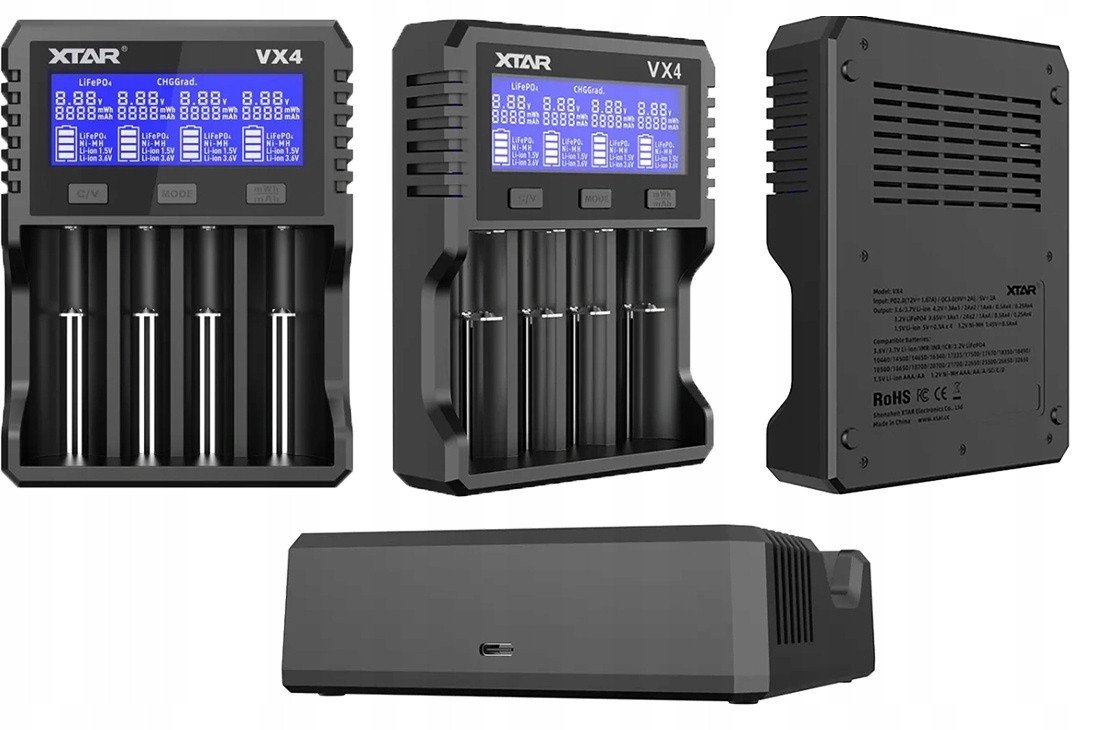 Ładowarka do akumulatorów Li-ion 1,5V / 3,6 / 3,7V / Li-FePO4 / Ni-MH - 4 kanały